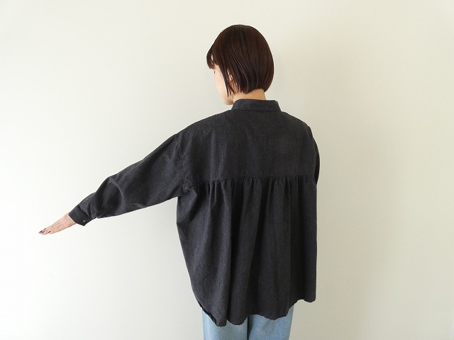 sabbatum(サバタム) 先染シャギーバックヨークギャザーブラウスの商品画像7