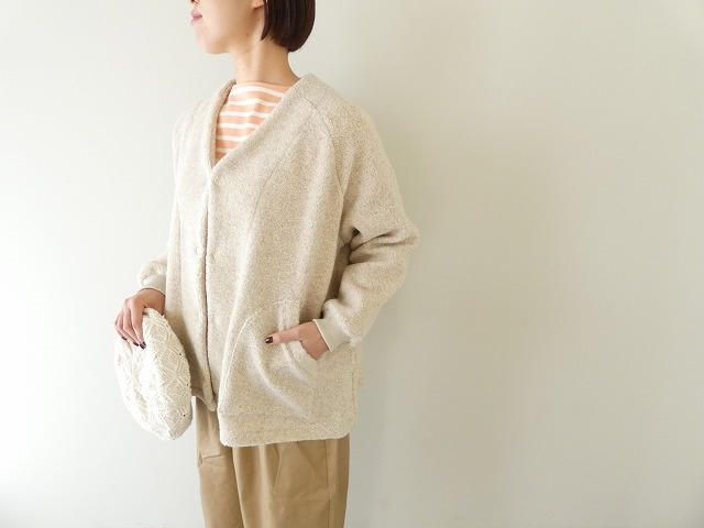 sabbatum(サバタム) リサイクル紡毛パイルラグランポケットジャケットの商品画像1