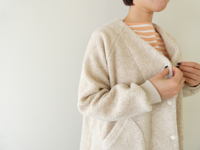 sabbatum(サバタム) リサイクル紡毛パイルラグランポケットジャケットの商品画像6