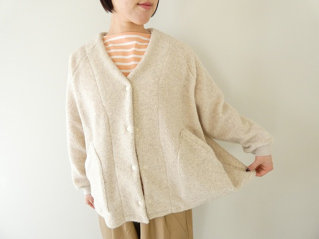 sabbatum(サバタム) リサイクル紡毛パイルラグランポケットジャケットの商品画像7