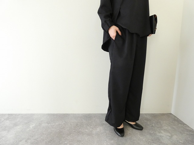 sabbatum(サバタム) ウールライクポリエステルツータックイージーパンツの商品画像1