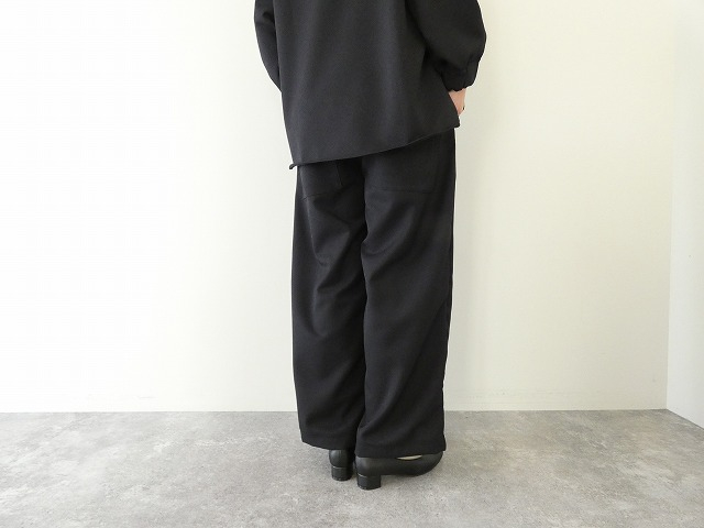 sabbatum(サバタム) ウールライクポリエステルツータックイージーパンツの商品画像5