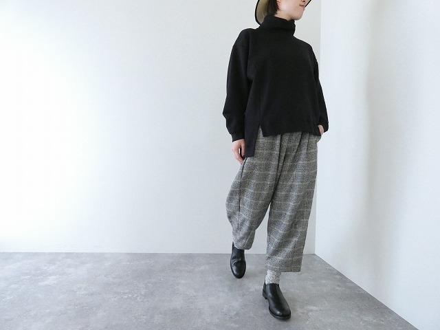 sabbatum(サバタム) コットンウールチェックテーパードイージーパンツの商品画像6