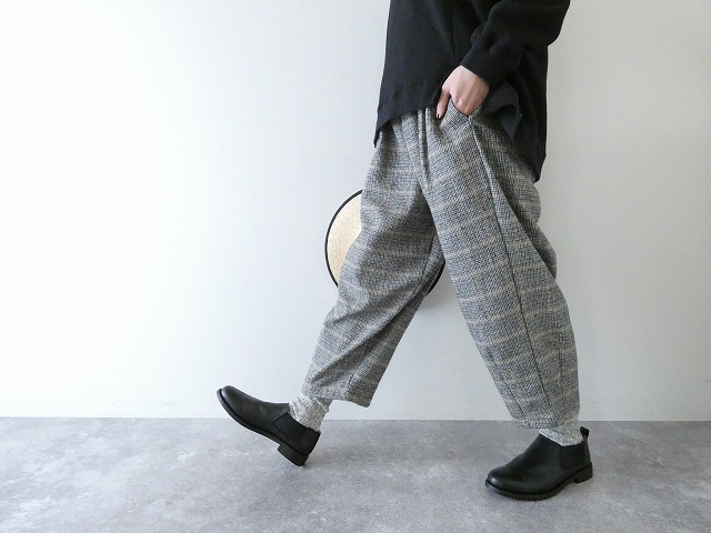 sabbatum(サバタム) コットンウールチェックテーパードイージーパンツの商品画像7