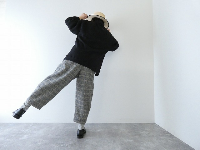 sabbatum(サバタム) コットンウールチェックテーパードイージーパンツの商品画像8