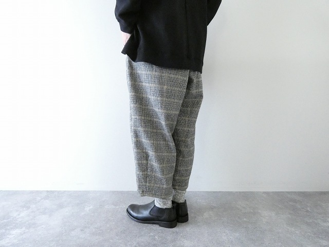 sabbatum(サバタム) コットンウールチェックテーパードイージーパンツの商品画像9
