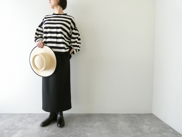 UNIVERSAL SEVEN(ユニヴァーサル セブン) 度詰め天竺ボーダーギャザーパフプルオーバーの商品画像2