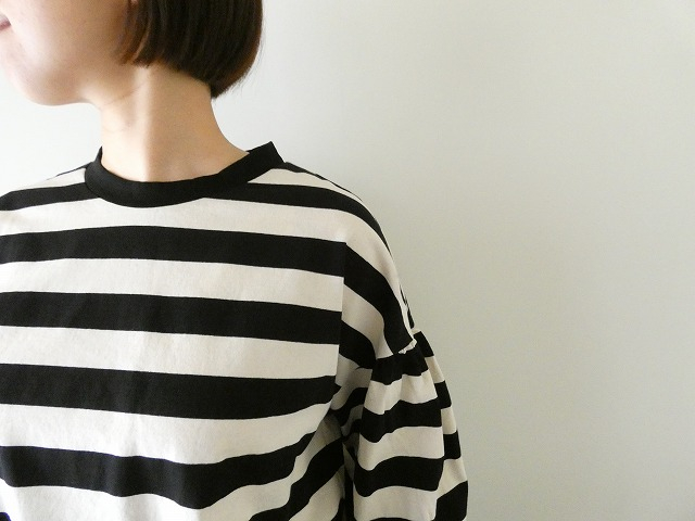 UNIVERSAL SEVEN(ユニヴァーサル セブン) 度詰め天竺ボーダーギャザーパフプルオーバーの商品画像5