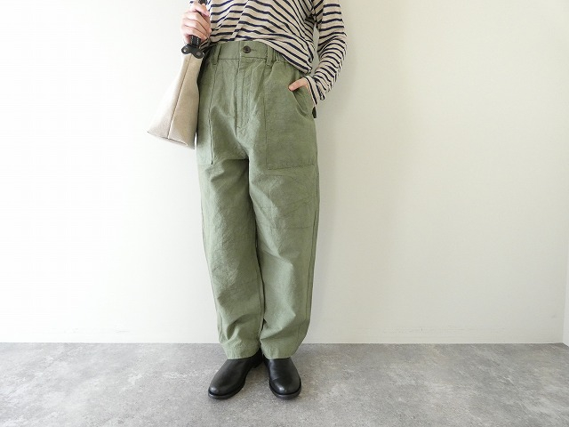 Hands of creation(ハンズオブクリエイション) コットンリネンシバーシブルカルゼファナージュワークパンツの商品画像1