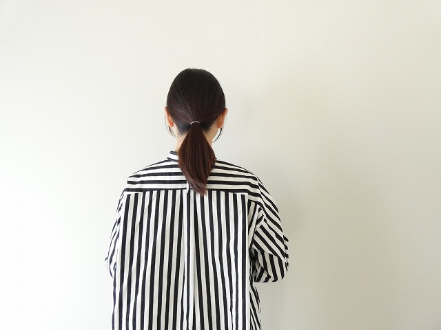 Hands of creation(ハンズオブクリエイション) ブロードストライププリントバンドカラーシャツの商品画像4