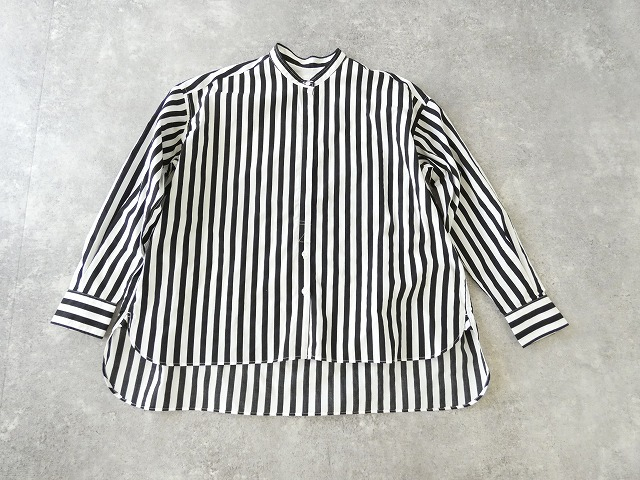 Hands of creation(ハンズオブクリエイション) ブロードストライププリントバンドカラーシャツの商品画像9