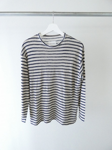 Hands of creation(ハンズオブクリエイション) ホワイトリネンフォギボーダークルーネックプルオーバーの商品画像3