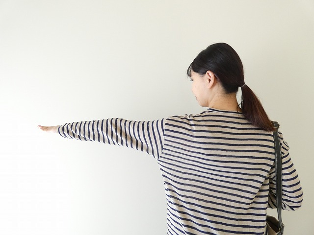 Hands of creation(ハンズオブクリエイション) ホワイトリネンフォギボーダークルーネックプルオーバーの商品画像6