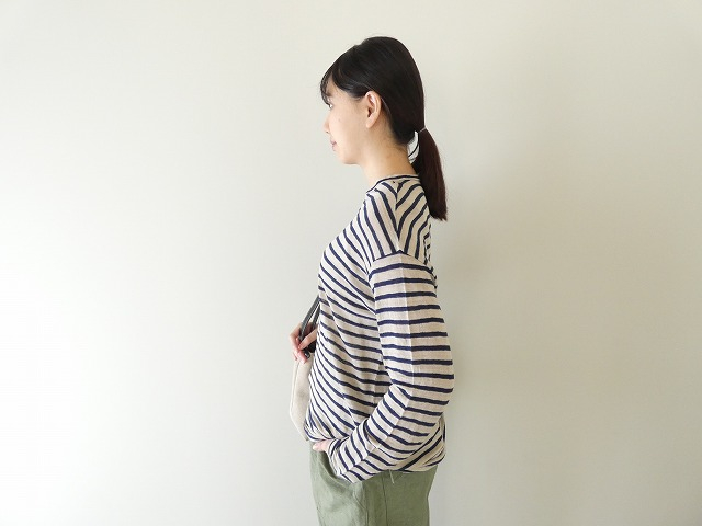 Hands of creation(ハンズオブクリエイション) ホワイトリネンフォギボーダークルーネックプルオーバーの商品画像7