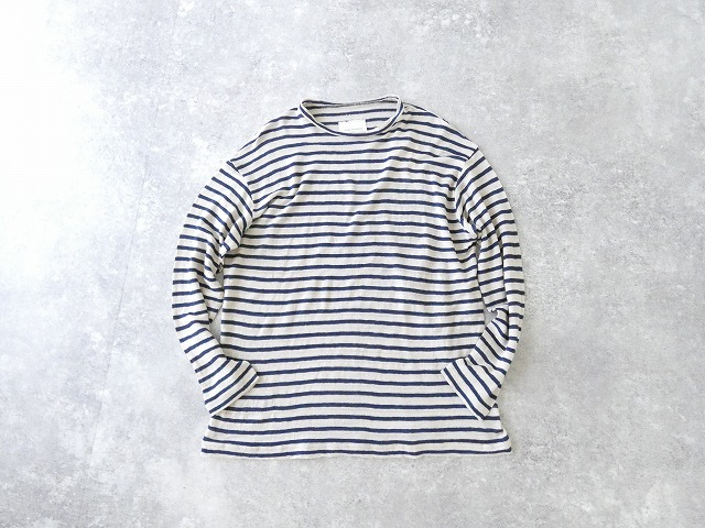 Hands of creation(ハンズオブクリエイション) ホワイトリネンフォギボーダークルーネックプルオーバーの商品画像9