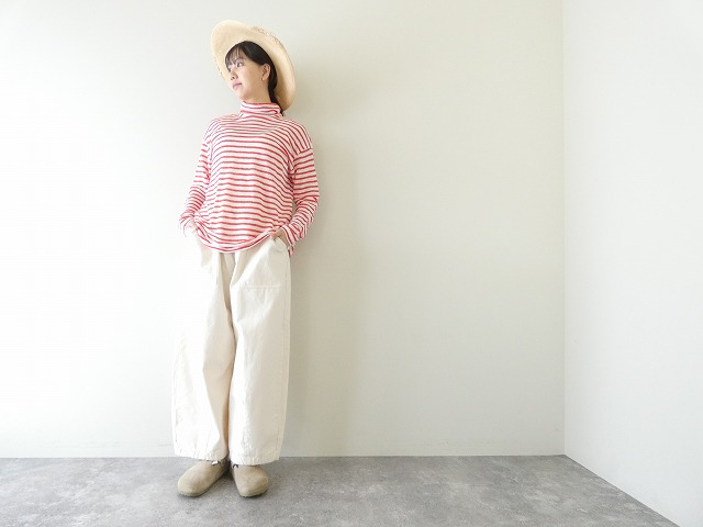 Hands of creation(ハンズオブクリエイション) ホワイトリネンフォギボーダープチハイネックプルオーバーの商品画像2