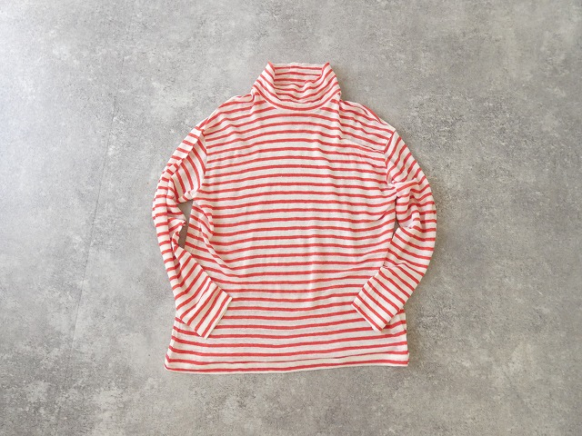 Hands of creation(ハンズオブクリエイション) ホワイトリネンフォギボーダープチハイネックプルオーバーの商品画像3