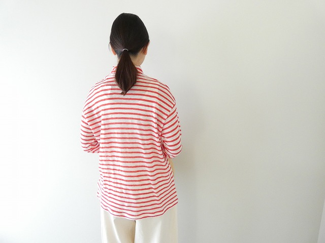 Hands of creation(ハンズオブクリエイション) ホワイトリネンフォギボーダープチハイネックプルオーバーの商品画像4