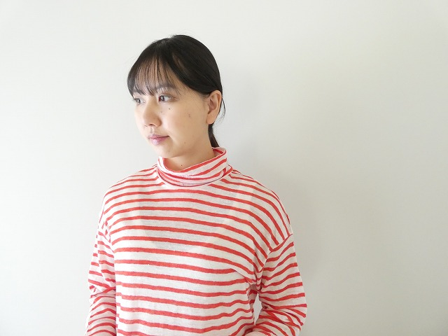 Hands of creation(ハンズオブクリエイション) ホワイトリネンフォギボーダープチハイネックプルオーバーの商品画像8