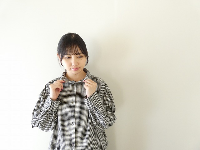 ichi(イチ) コットンリネン起毛ブロードチェックシャツの商品画像1