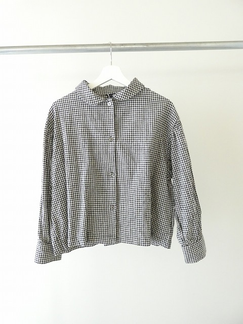 ichi(イチ) コットンリネン起毛ブロードチェックシャツの商品画像2
