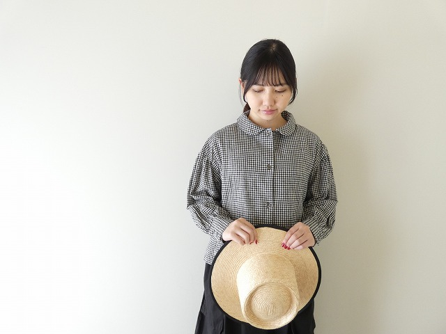 ichi(イチ) コットンリネン起毛ブロードチェックシャツの商品画像3