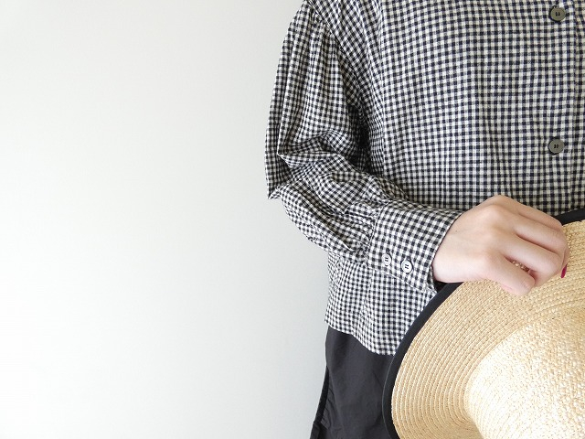 ichi(イチ) コットンリネン起毛ブロードチェックシャツの商品画像5