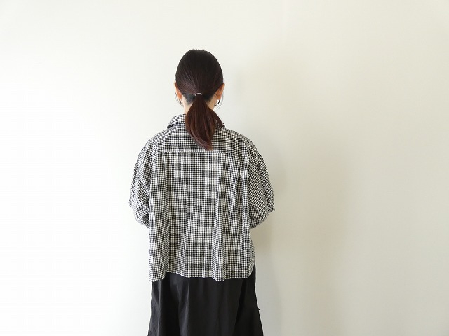 ichi(イチ) コットンリネン起毛ブロードチェックシャツの商品画像8
