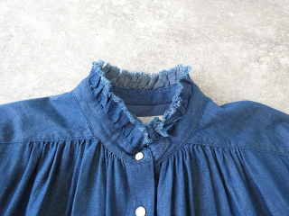 OUVERT(ウーヴェル) 5ozベンベルグウールデニムフリルカラーブラウスの商品画像23