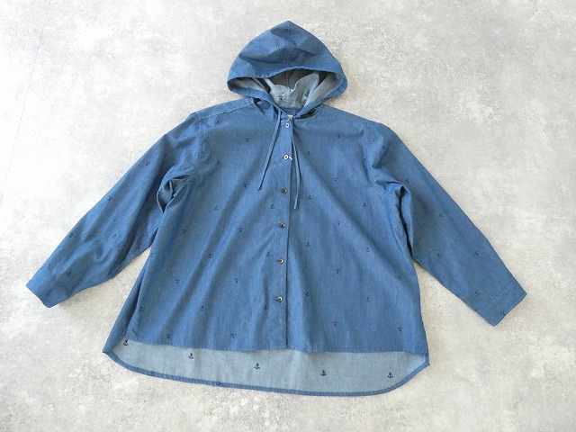 PAR ICI(パーリッシィ) イカリ刺繍フードシャツの商品画像10