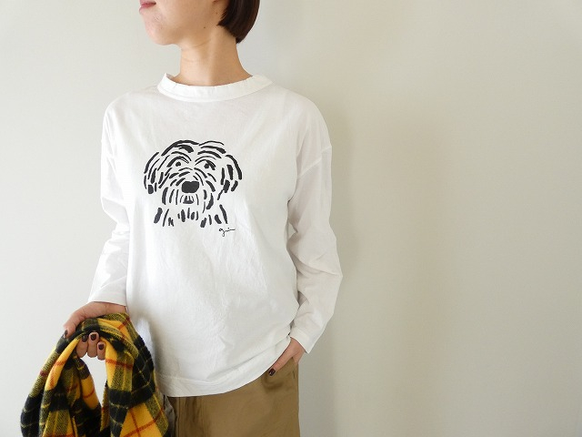 おじさん犬長袖プリントTシャツ