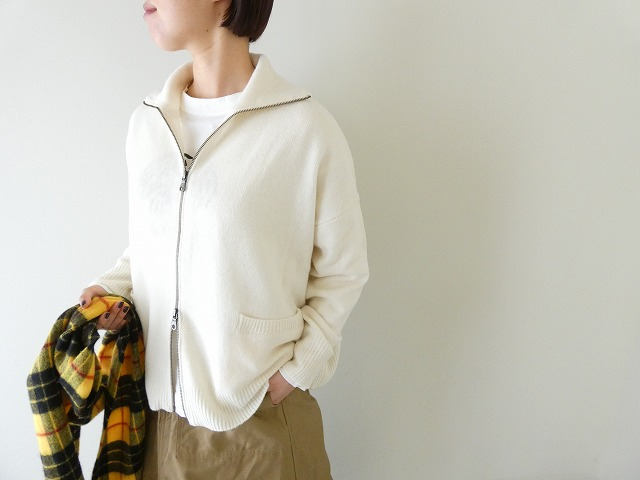 SQUARE WIDE KNIT ZIP PULL OVER