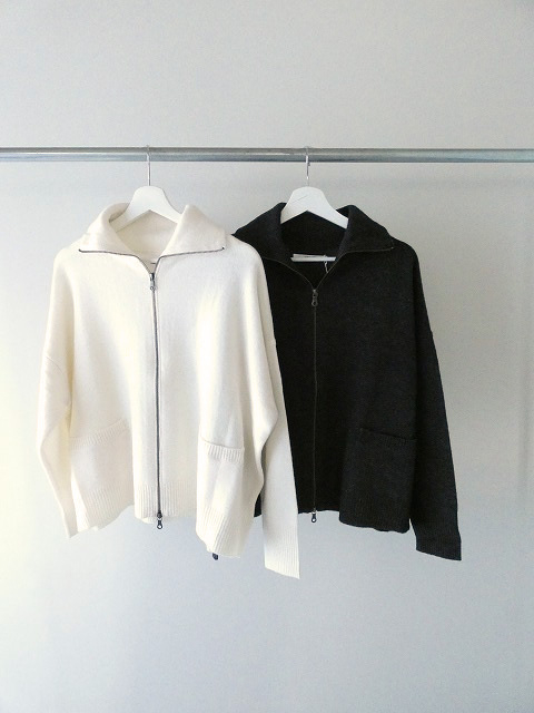 Laboratory(ラボラトリー) SQUARE WIDE KNIT ZIP PULL OVERの商品画像3
