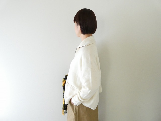 Laboratory(ラボラトリー) SQUARE WIDE KNIT ZIP PULL OVERの商品画像5