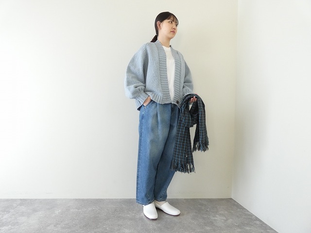 mao made(マオメイド) ざっくりローゲージカラフルモールヤーン　ボリュームスリーブカーディガンの商品画像2