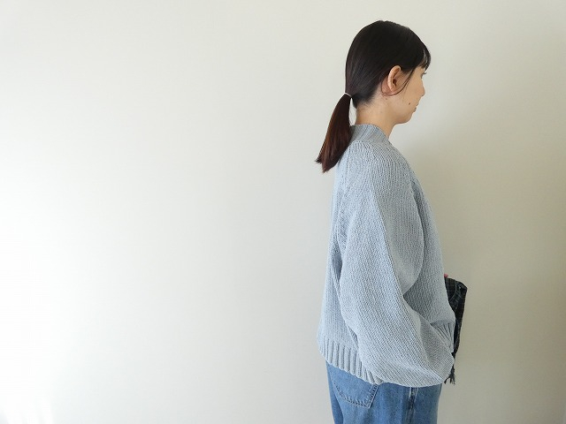 mao made(マオメイド) ざっくりローゲージカラフルモールヤーン　ボリュームスリーブカーディガンの商品画像6