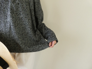 mao made(マオメイド) ざっくりヘリンボーン ゆったりサイズのアノラックパーカの商品画像17