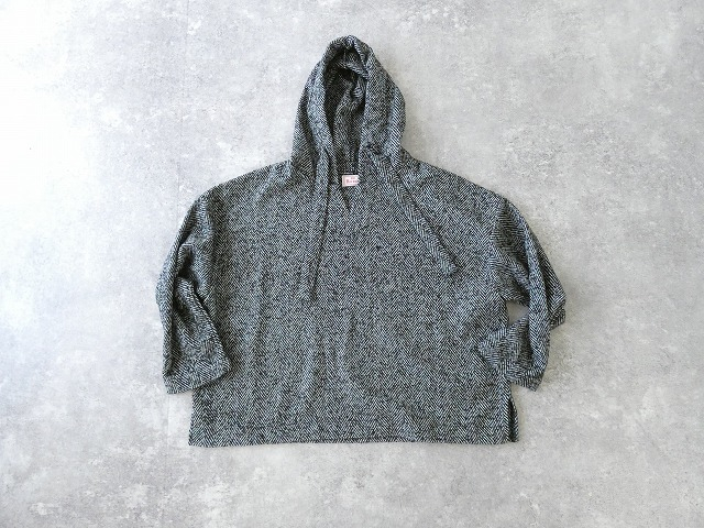 mao made(マオメイド) ざっくりヘリンボーン ゆったりサイズのアノラックパーカの商品画像3