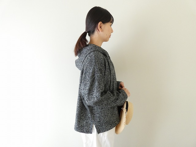 mao made(マオメイド) ざっくりヘリンボーン ゆったりサイズのアノラックパーカの商品画像4