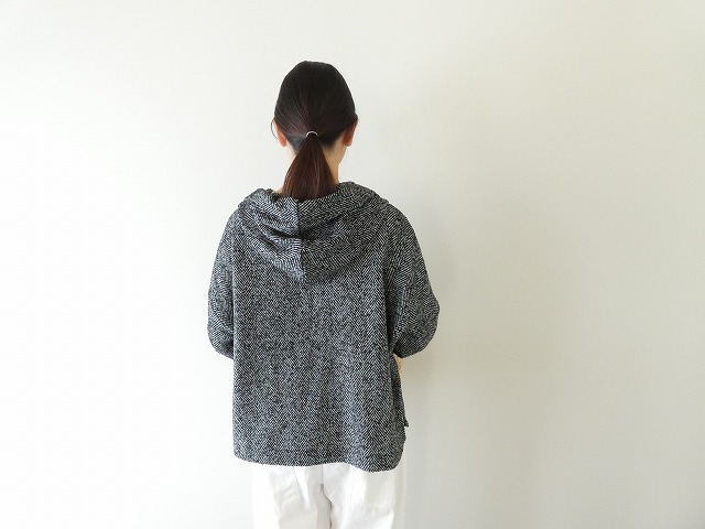 mao made(マオメイド) ざっくりヘリンボーン ゆったりサイズのアノラックパーカの商品画像5