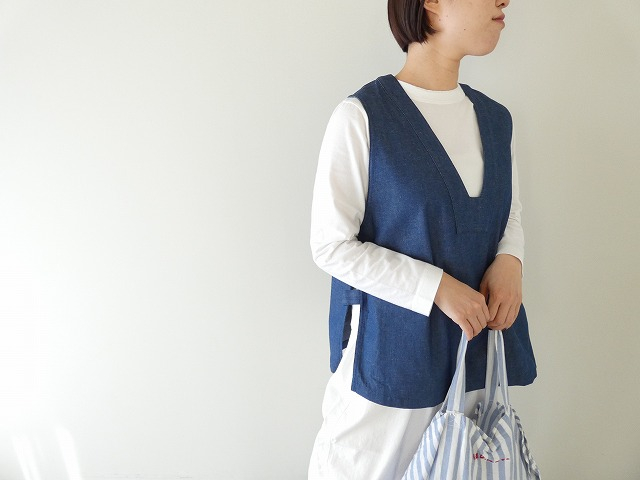 MidiUmi(ミディウミ) デニムサイドストラップベストの商品画像7