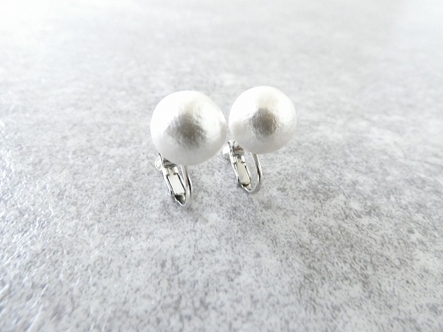  コットンパールのイヤリングの商品画像7