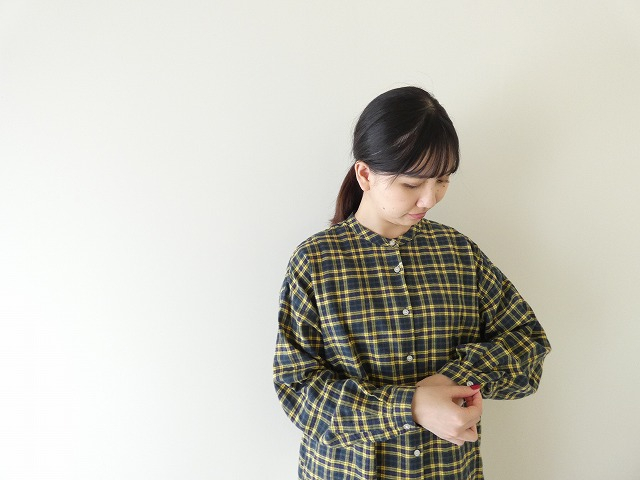 PK シャーリングチェックバンドカラービッグシャツの商品画像2