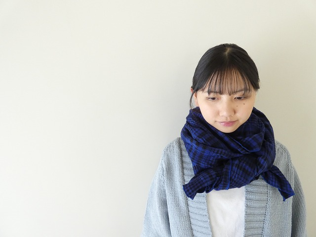 prit(プリット) ウールコットンチェックストールの商品画像1