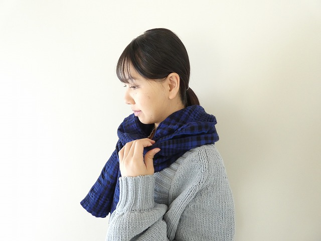 prit(プリット) ウールコットンチェックストールの商品画像4