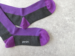 prit(プリット) バイカラーストライプソックスの商品画像47