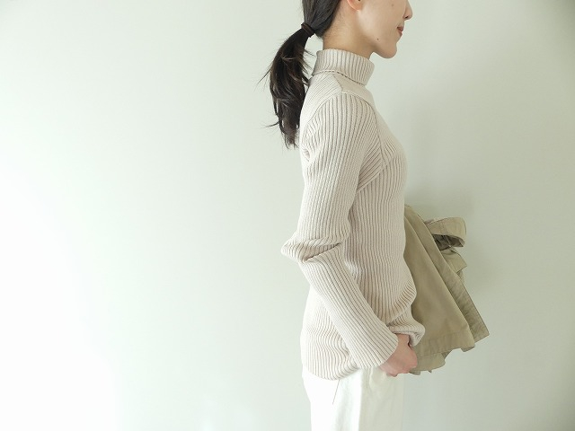 sabbatum(サバタム) 綿コーマリブ編みタートルプルオーバーの商品画像5