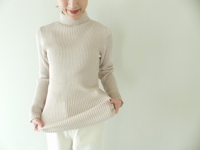 sabbatum(サバタム) 綿コーマリブ編みタートルプルオーバーの商品画像6