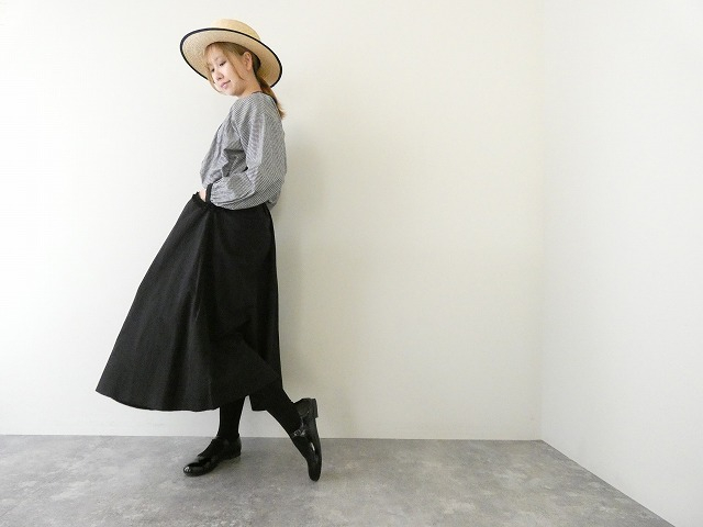 bulle de savon(ビュルデサボン) コットンキュプラ 高密度ブロード puri puri ポケットスカートの商品画像1