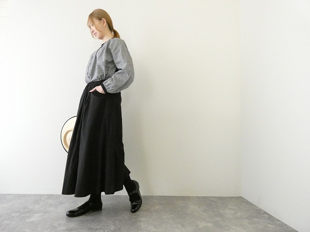 bulle de savon(ビュルデサボン) コットンキュプラ 高密度ブロード puri puri ポケットスカートの商品画像5